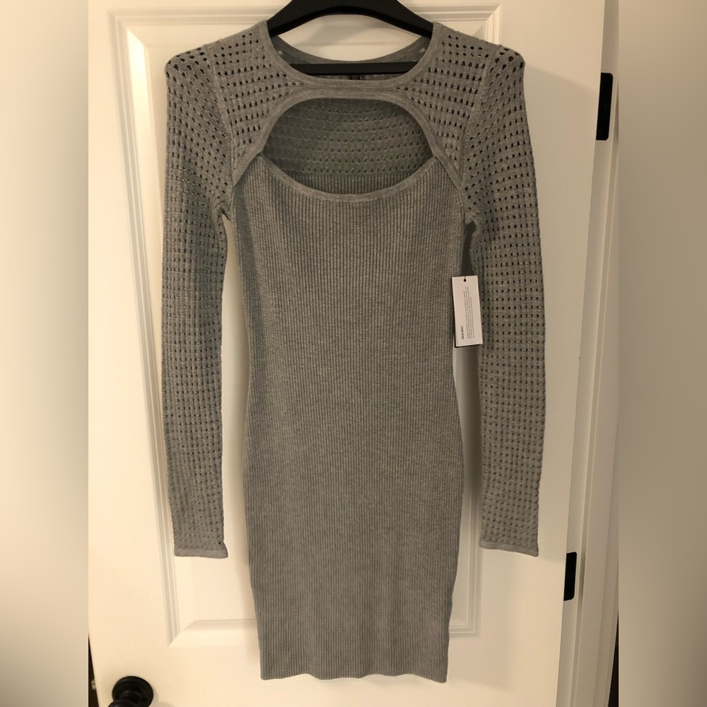 GUESS NWT winter grey sweater dress